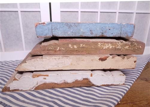 Home & Living > Home Improvement > Moldings & Trim - 4 Plinth Blocks, Antique Bullseye Rosettes, Architectural Salvage, Wo...