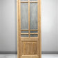 Antique French Single Door (29 x90) Glass Pane Door with Jamb, Encased Door T39