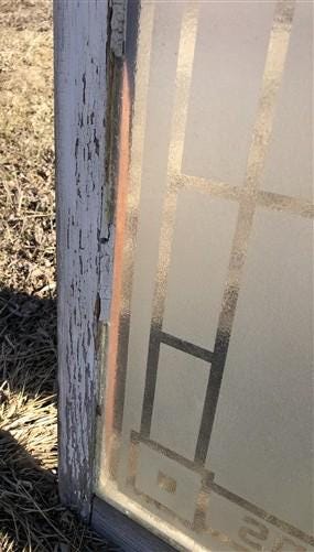 Home & Living > Home Improvement > Windows - Etched Frosted Clear Glass Vintage Church Window, Architectural Art Glass, I...