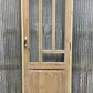 Antique French Single Door (27.5x82) Glass Pane Door with Jamb, Encased Door T57
