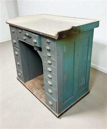 Home & Living > Furniture > Office Furniture > Desks - Watchmaker Bench, Vintage Jewelers Workbench, Entry Hall Table, Ind...