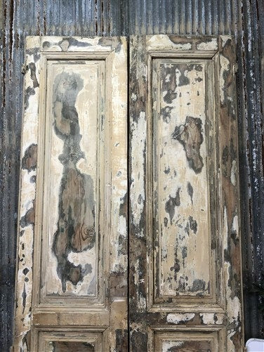 Antique French Double Doors (39.5x96.5) Raised Panel Doors, European Doors A298