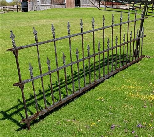 Wrought Iron Vintage Fence Panel (97x40) Architectural Salvage, Garden Art A25