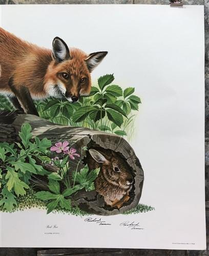 Art & Collectibles > Prints > Lithographs - Richard Timm, Red Fox, Signed Prints, 28x22 Wade Collection, Plate 1 by The Ol...