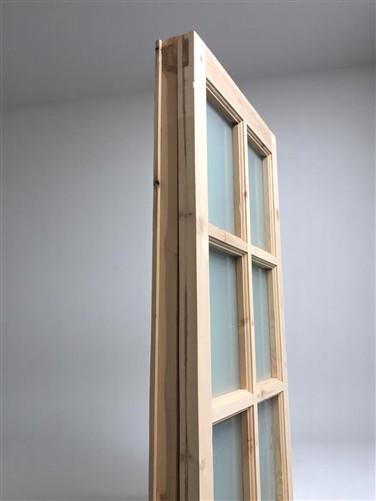 French Double Door (48x96.5) 8 Pane Frosted Glass Door European Styled EM49