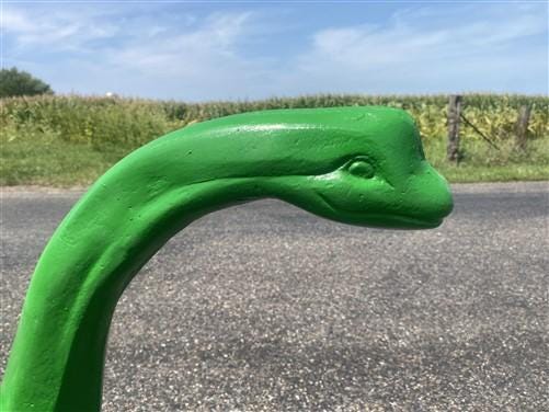 Dinosaur Brachiosaurus, Cast Aluminum Statue, Outdoor Yard Art, Brontosaurus