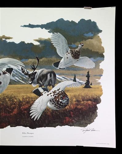 Art & Collectibles > Prints > Lithographs - Richard Sloan, Willow Ptarmigan, Signed Print, 28x22, Wade Collection, Plate 3...
