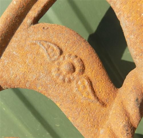 Home & Living > Home Decor > Wall Decor > Wall Hangings - Cast Iron Round Stove Pipe Collar, Chimney Flue Cover, Ornate Gr...