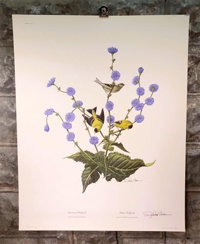 Art & Collectibles > Prints > Lithographs - Richard Sloan, Goldfinch, Signed Print, 28x22, Wade Collection, Plate 15 by Th...
