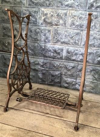 Treadle Sewing Machine, Cast Iron Base, Industrial Sears Roebuck Steampunk QN