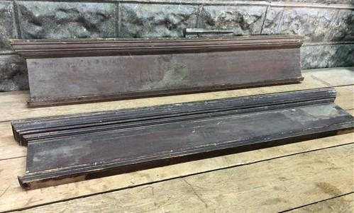 Pair Crown Molding Headers, Trim Door Window Pediment Architectural Salvage B40