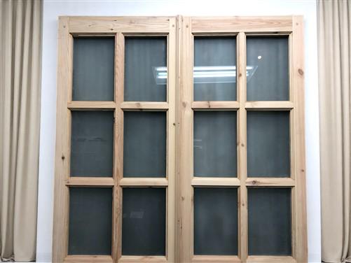 French Double Door (48x96.5) 8 Pane Frosted Glass Door European Styled EM49