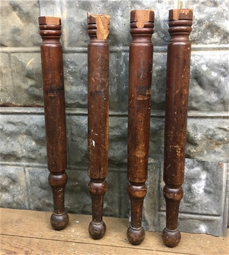 Home & Living > Furniture > Dining Room Furniture > Kitchen & Dining Tables - 4 Wooden Table Legs, Harvest Folk Art, Archi...