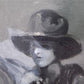 Art & Collectibles > Painting > Oil - 1920s Junita McGwire Portrait Paint Canvas, Original Art Partially Cleaned E by The...