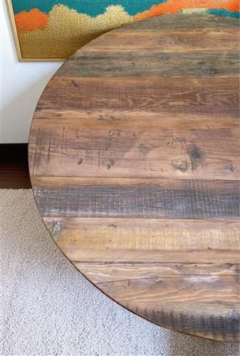 Home & Living > Furniture > Dining Room Furniture > Kitchen & Dining Tables - Rustic Round Table, Vintage Dining Room Tabl...