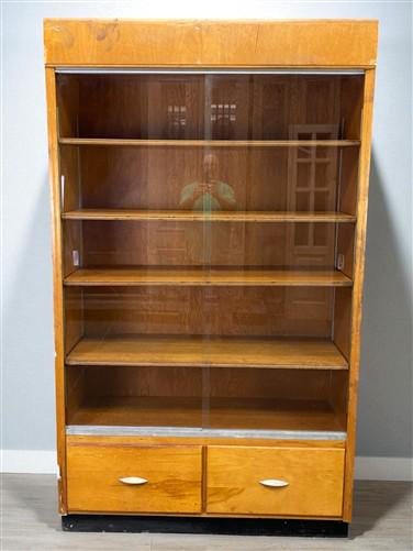 Home & Living > Furniture > Dining Room Furniture > Buffets & China Cabinets - 2 Sliding Door Display Cabinet, Vintage Dis...
