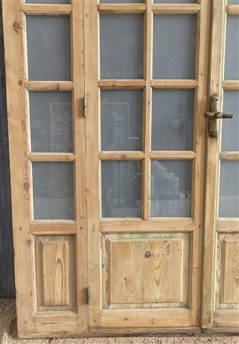 Antique French Double Doors (71x88) Frosted Glass European SideLite Jamb C5