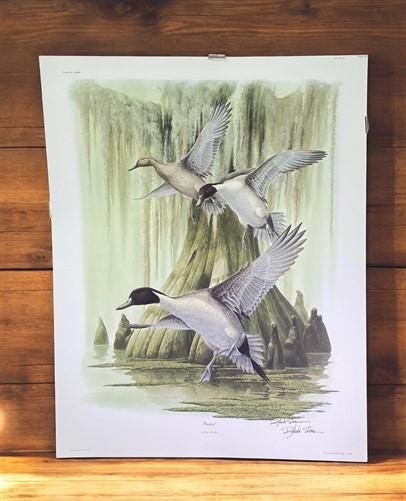Art & Collectibles > Prints > Lithographs - Richard Sloan, Pintail, Signed Print, 28x22, Wade Collection, Plate 32 by The...