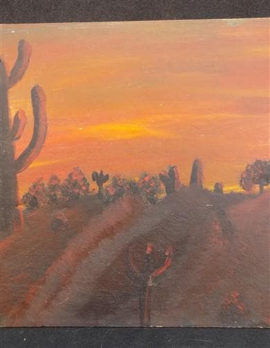 Wall Art - 1920s Southwestern Intinerant Art Landscape Painting, Original Art Desert, O by The Old Grainery