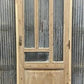 Antique French Single Door (27.25x82) Glass Pane Door with Jamb, Encased Door T5