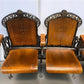 4 Wood Iron Folding Theater Seats, Auditorium Seats, Entryway Bench, D9