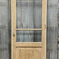 Antique French Single Door (32x93) Glass Pane Door with Jamb, Encased Door T15