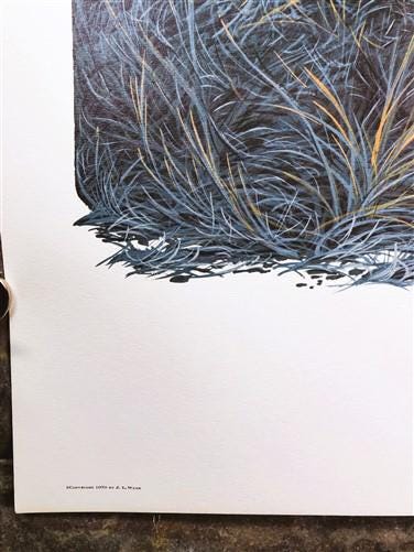 Art & Collectibles > Prints > Lithographs - Richard Sloan, Prairie Chicken, Signed Print, 28x22, Wade Collection, Plate 11...