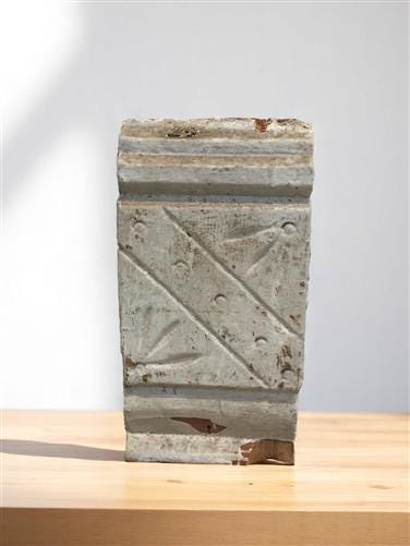 Home & Living > Home Improvement > Moldings & Trim - 3 Plinth Blocks, Door Trim Molding, Architectural Salvage Antique Art...