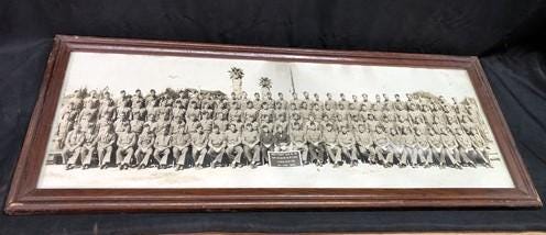 Art & Collectibles > Collectibles > Memorabilia > Militaria - 1945 WW2 Military Photo Artillery, Yardlong Picture, Maine N...