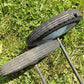 4 Vintage Metal Baby Buggy Wheels Pedal Car Garden Cart Pumpkin Wagon A47