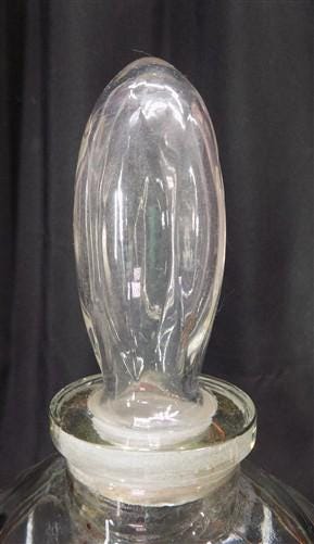 2 Antique Apothecary Show Globes, Art Deco Pharmacy Globes on Metal Stands E