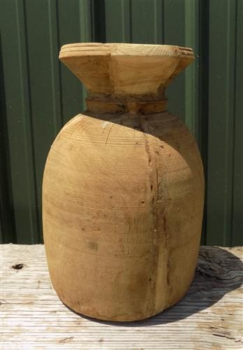 Water Jug, Wood Pot, Wood Vase, Rustic Planter, Modern Farmhouse, European N