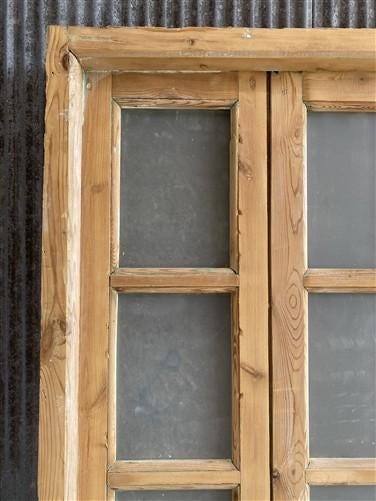 Antique French Double Doors (71x88) Frosted Glass European SideLite Jamb C4