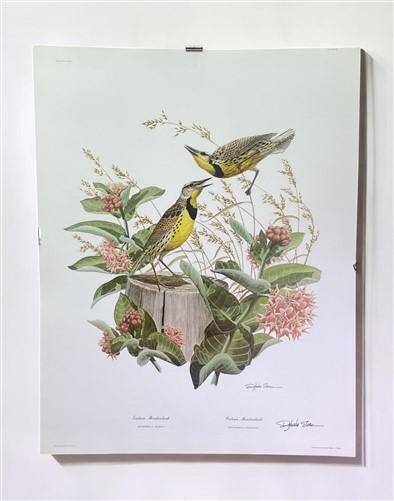 Art & Collectibles > Prints > Lithographs - Richard Sloan, Meadowlark, Signed Print, 28x22, Wade Collection, Plate 24 by T...