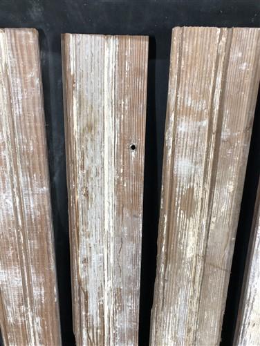 Craft Supplies & Tools > Raw Materials > Wood > Boards & Planks - 8 Reclaimed Wainscoting Bead Board Pieces, Architectural...