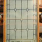Etched Frosted Clear Glass Vintage Church Window, Architectural Art Glass, B