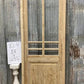 Antique French Single Door (29.5x88) Glass Pane Door with Jamb, Encased Door T24