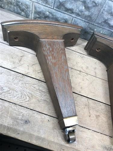 3 Wooden Piano Legs, Ornate Harvest Folk Art Table Legs, Vintage Furniture Legs