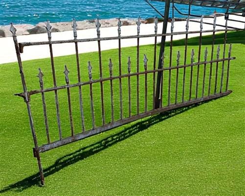 Home & Living > Outdoor & Gardening > Garden Decoration > Yard Art - Wrought Iron Vintage Fence Panel (95x40.5) Architectu...