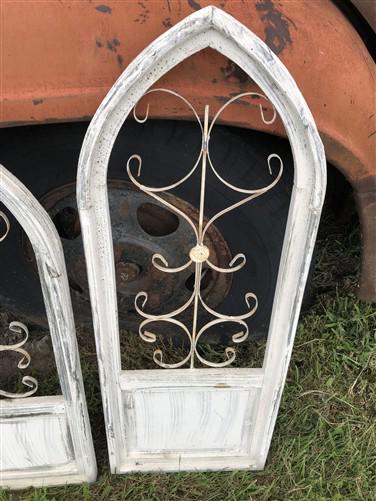 Home & Living > Home Decor > Wall Decor > Wall Hangings - 3 French Country Wood Metal Window Frame, Architectural Frame, F...