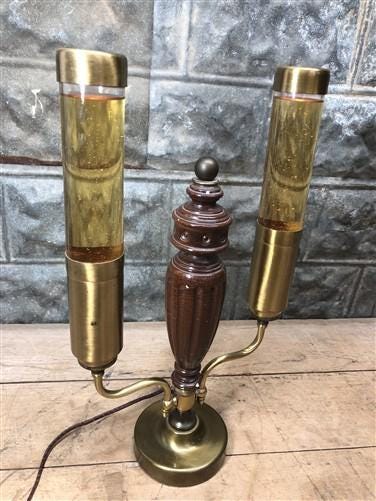 Home & Living > Lighting > Lamps, Shades & Bases > Lamps > Accent Lamps - 1960s Florence Art Astro Lite Double Glitter Lav...
