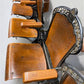 5 Wood Iron Folding Theater Seats, Auditorium Seats, Entryway Bench, D20
