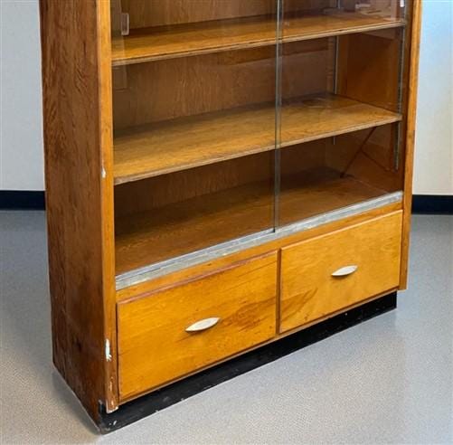 Home & Living > Furniture > Dining Room Furniture > Buffets & China Cabinets - 2 Sliding Door Display Cabinet, Vintage Dis...