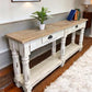 Home & Living > Furniture > Living Room Furniture > Coffee & End Tables - 72" White Sofa Table with Drawers, Coffee Table,...