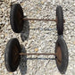 Toys & Games > Toys > Push & Pull Toys > Wagons - 4 Vintage Metal Baby Buggy Wheels Pedal Car Garden Cart Pumpkin Wagon A5...
