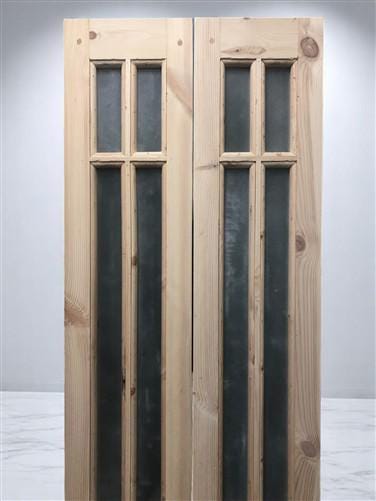 French Double Door (21x80.5) 6 Pane Frosted Glass Door European Styled EM52