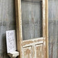 Antique French Single Door (31x86.5) Glass Pane Door with Jamb, Encased Door T10