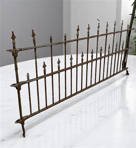 Home & Living > Outdoor & Gardening > Garden Decoration > Yard Art - Wrought Iron Vintage Fence Panel (88x44) Architectura...