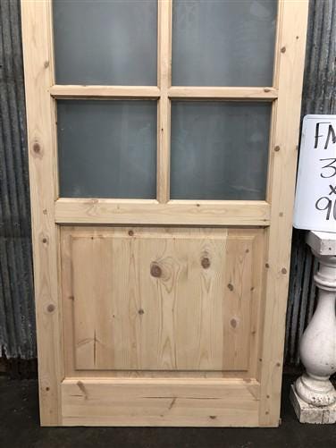 French Single Door (36x96.5) 8 Pane Frosted Glass Door European Styled FM26