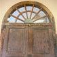 Antique Arched French Double Doors (61.5x130) European Door Jamb, with Jamb, S38